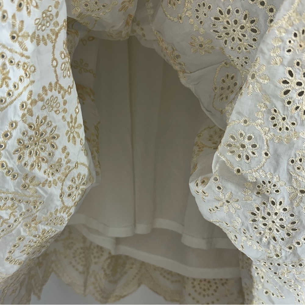 Moon River embroidered eyelet cotton dress l - Picture 7 of 9